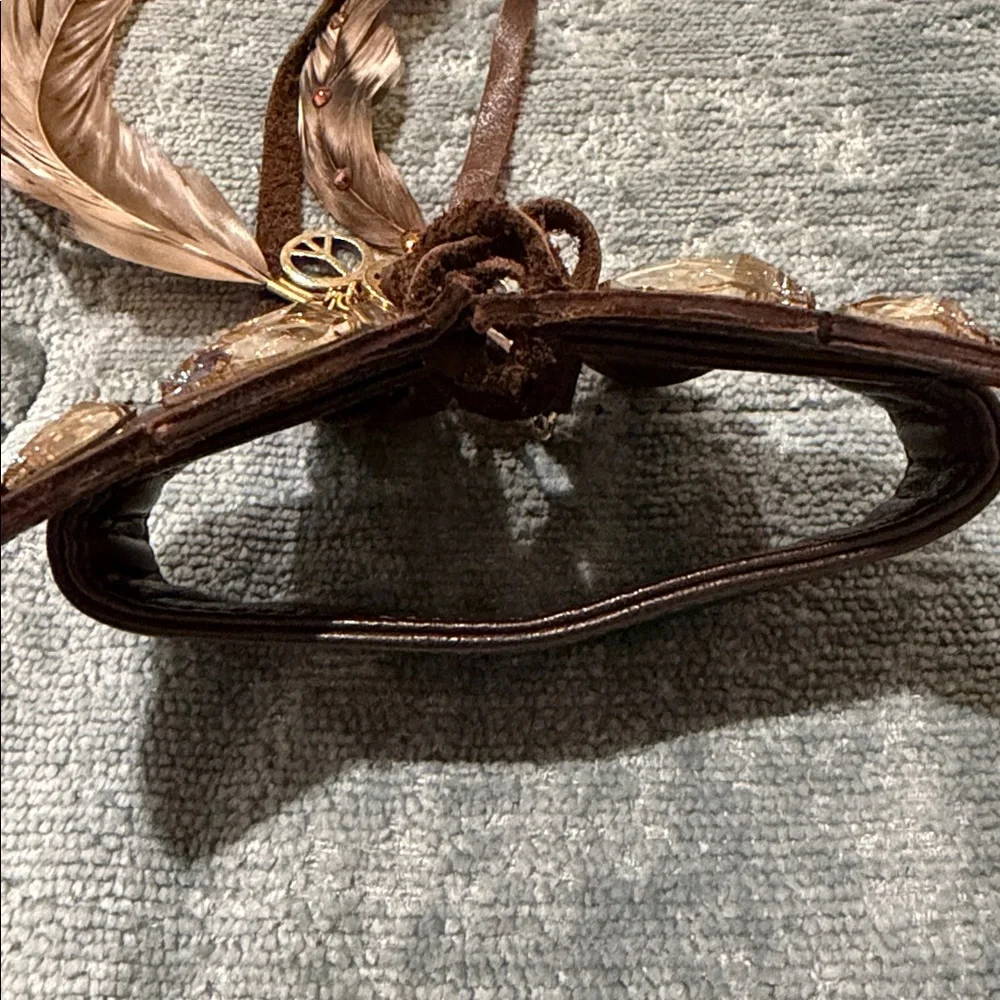 Rare Tarina Tarantino Leather Butterfly Cuff - Picture 9 of 9